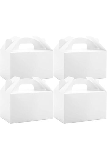 Generic 12 Pack White Treat Boxes Gable Boxes Party Favor Boxes Paper Gift Boxes for Birthday Party Shower