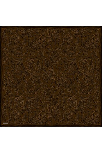 Armine Tivil Pure Silk Scarf 9431 - 80 Καφέ Μικτό σχέδιο