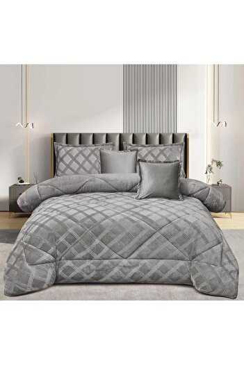 Roshen Double-sided winter bedspread set with soft velvet filling, warmth for you and luxury for your room, size 240*220