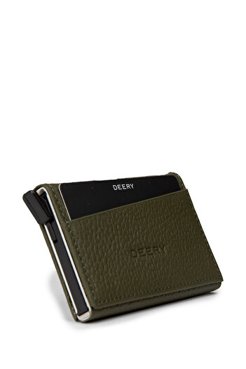 Deery Genuine Leather Khaki Mechanism Horizontal Men's Wallet