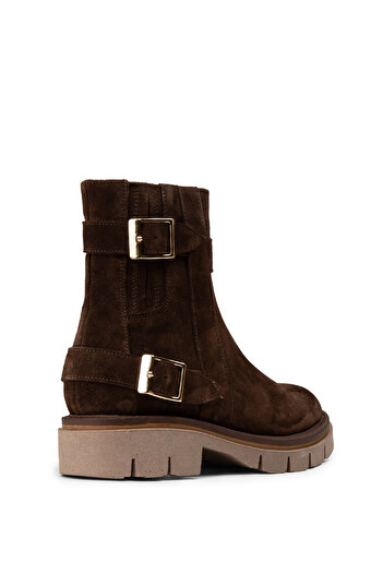 Deery Women's Genuine Suede Brown Boots