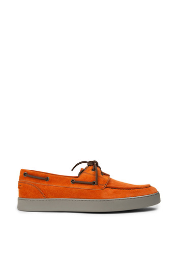 Deery Men's Genuine Suede Orange Marine Casual Shoes