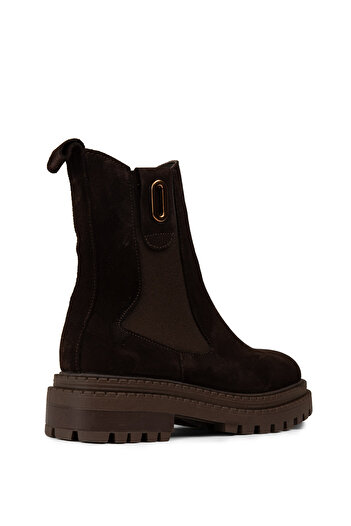 Deery Women's Genuine Suede Brown Boots