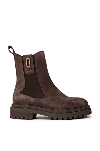 Deery Women's Genuine Suede Brown Boots