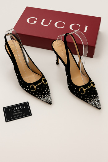 style iconic 💎 Luxury Crystal Slingback Heels