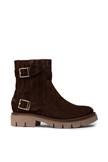 Deery Women's Genuine Suede Brown Boots