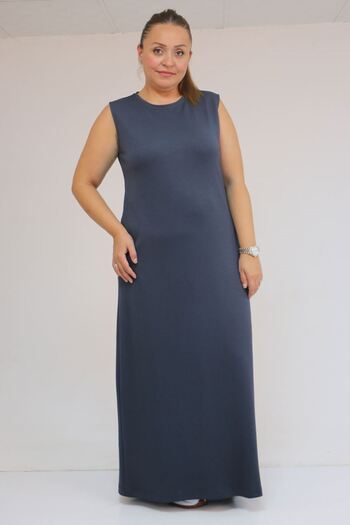 Eslina 42050 Plus Size Modal Sleeveless Dress - Anthracite