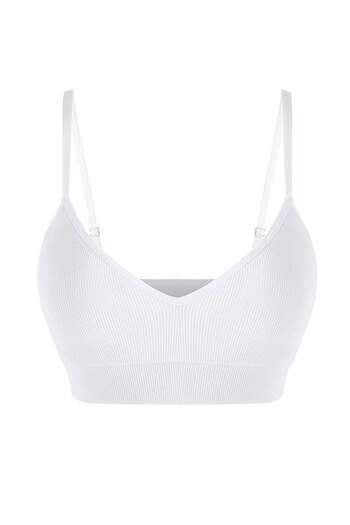 Trendyol Collection Schwarz-weißer 2-teiliger Camisole-Bralette-BH mit flacher Steppung THMAW26SU00007