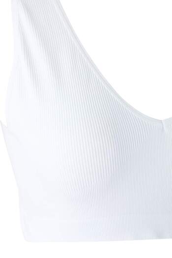 Trendyol Curve White Seamless Cupless Stretchy Knitted Plus Size Bra Tbbaw26Cw00008