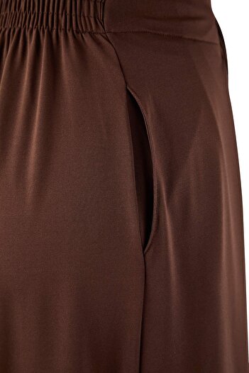 Trendyol Collection Καφέ ίσιο παντελόνι αθλητικής φόρμας κατάδυσης/σκούμπας THMAW26EA00006