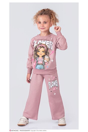 ÖRZİKİDS Seasonal Printing Girl Tracksuit Set 3-10