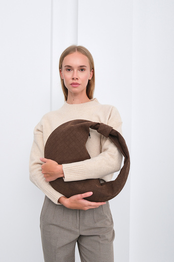 Shule Bags Τσάντα ώμου Cove Suede Καφέ