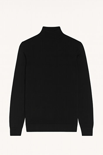 Redline Aristo Standard Fit Half Turtleneck Sweater Black