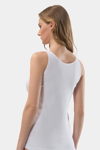 TÜREN 208 Women's Guipure Detailed V-Neck Strappy Cotton Undershirt