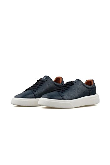 Lufian Pánské kožené tenisky Tommy Navy Blue