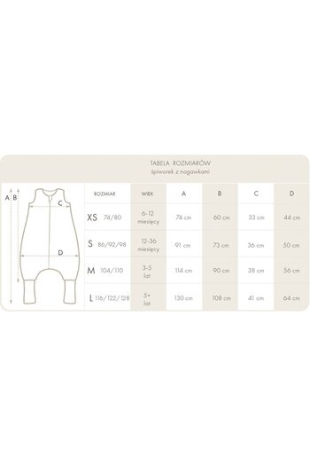 Babysteps by Urban Haul BabySteps Sleeping Bag with Legs, Cotton 1 Tog, Natura, Size XS, 74/80, 6-12 Months