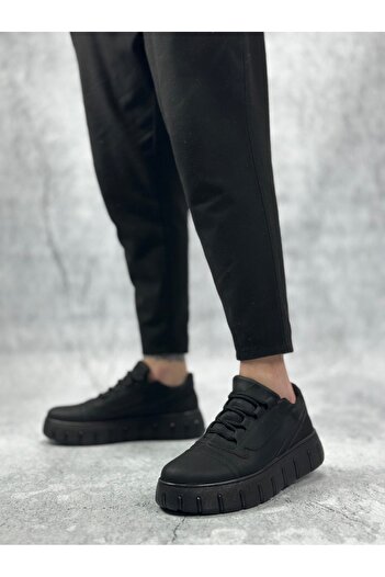 BESKAR Ba0666 Boa Black High Sole Men's Casual Shoes