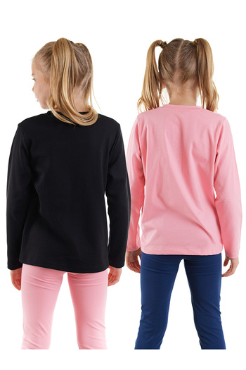 Denokids Black and Pink Girl's 2 Pack T-Shirt