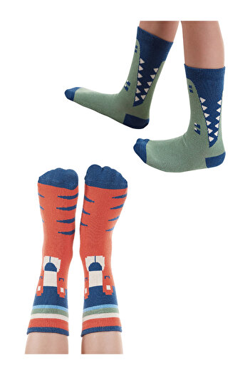 Denokids Animals 2-Piece Sock Set for Boy