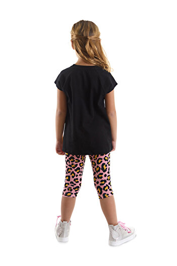 MSHB&G Leopard and Zebra Girl's Summer Tunic T-Shirt Leggings Set
