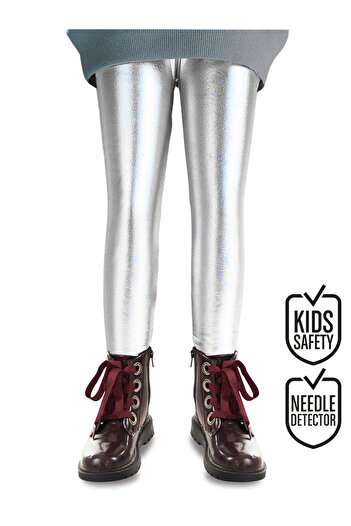 Denokids Girl's Metallic Shiny Tights