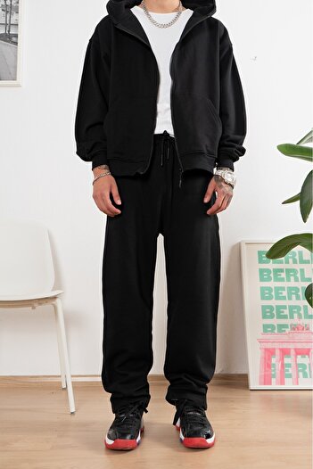 No Future Men's Black Jogger Sweatpants Th1012Sy