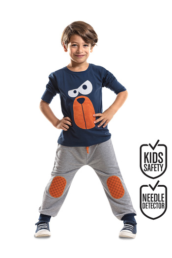 Denokids Boys' Comfortable T-shirt and Trousers Set - I'm Serious
