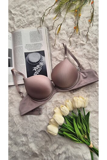 HS İÇ GİYİM Women's 2 Size Larger Look Double Support Micro Covered Magic Bra