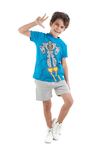 MSHB&G Robot Boy T-shirt Shorts Set