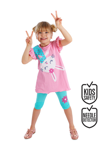 Denokids Surprise Rabbit Girls Tunic Tights Set