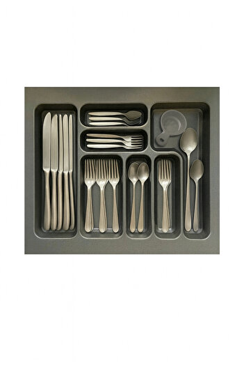 almital mobilya aksesuarları furniture accessories Σχάρα για κουτάλια ανθρακίτη 55x49 εκ., δωρεάν κοπή σε οποιοδήποτε μέγεθος, σχάρα για κουτάλια σε συρτάρι