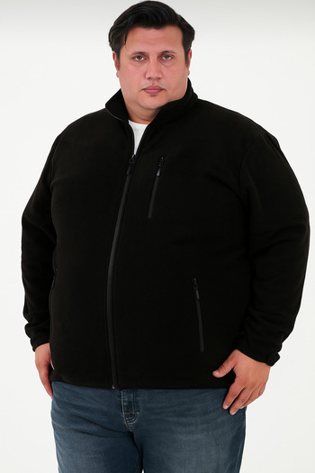 Lukitus Non-Pilling Anti Pilling Men's Plus Size Fleece Coat
