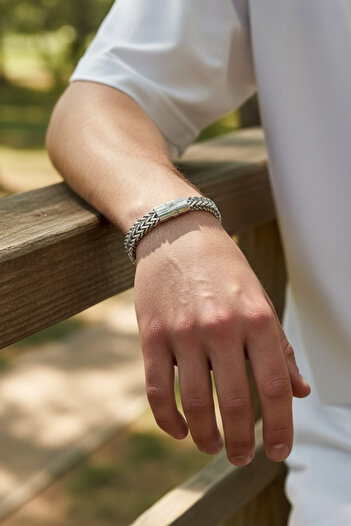 Sevilgülgünfinecrafts 316 Stainless Steel Titanium Chain ​​Men's Bracelet