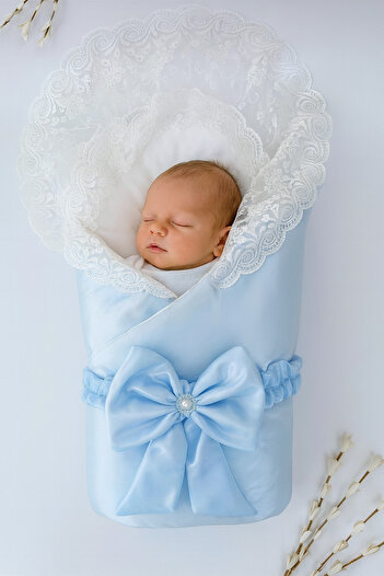 OMY Kumru Kristal Baby Girl Swaddle Unisex Baby Outer Blanket Hospital Release Swaddle Blanket