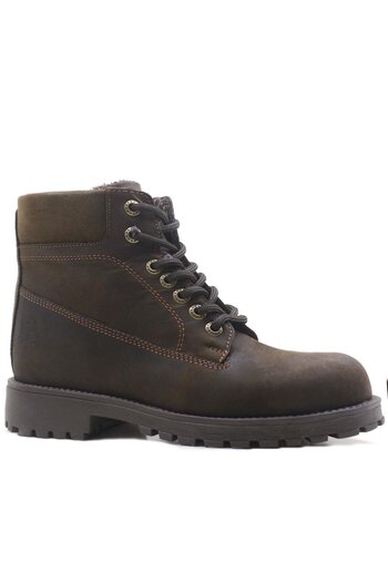 Rakerplus Neson Genuine Leather Brown Fur Boots