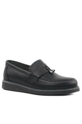 Rakerplus Black Matte Loafer Classic Children's Shoes