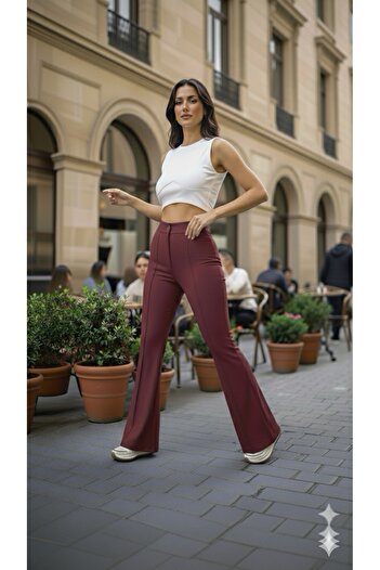 ECEYLÜL MODA SCUBA KREP ÖNÜ ÇIMALI İSPANYOL PAÇA PANTOLON(kısa süreligine lansman fiyatı)