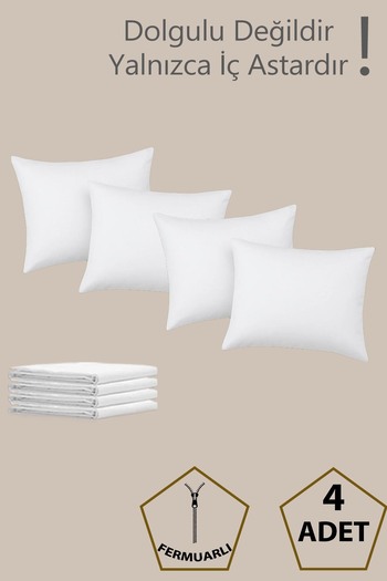 Ladylina Home 4-Piece Economical Throw Pillow Inner Liner |   Kırlent Mitil, Kırlent Şilte, Pillow Case