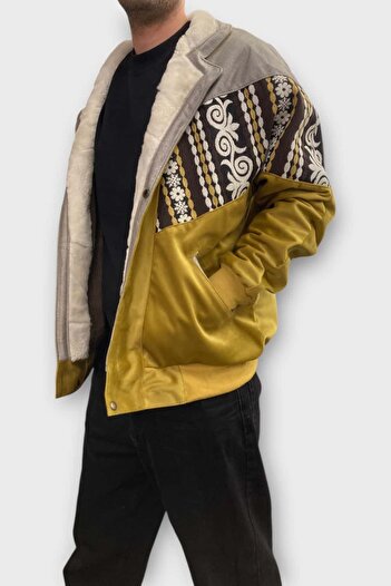 CANMODA (7463) Large Size Vintage Patterned Special Jacket