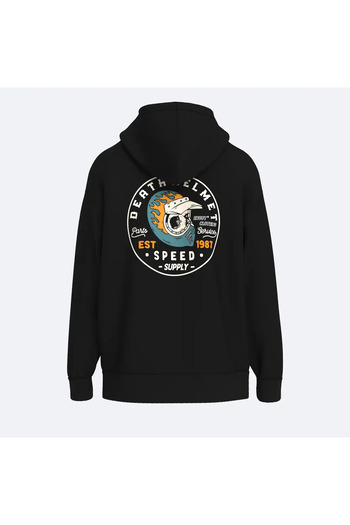 Shout Oversize Death Helmet Oldschool Unisex Hoodie