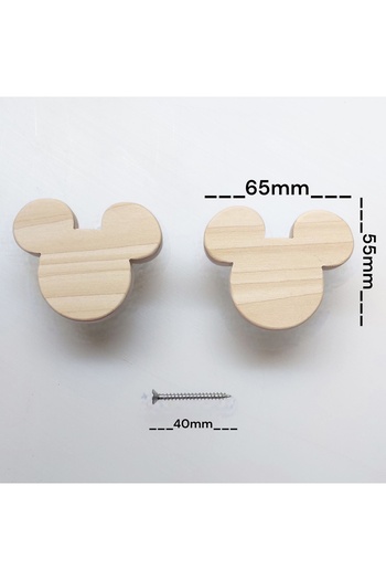 afralya home 2 Adet! Mouse Bebek Odası Ahşap Çekmece/dolap Kulpu Fare Çekmece Kulp