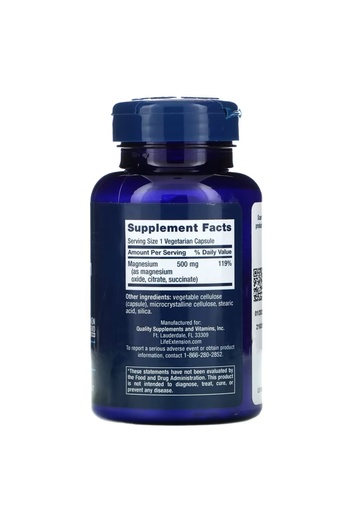 Life Extension Magnesium Caps 100 Vegetarian Capsules