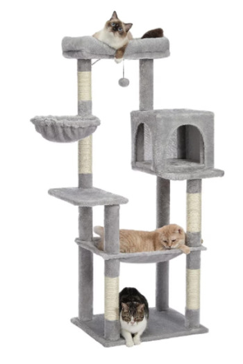 BSG TECH Cat play set, with hanging ball, poles made of durable sisal fiber