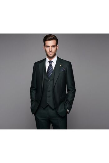 ilayda emir Italian Cut Blazer Striped Men Suit