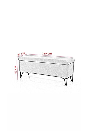 vavonni Sandıklı 120 Cm Puf Bukle Kumaş