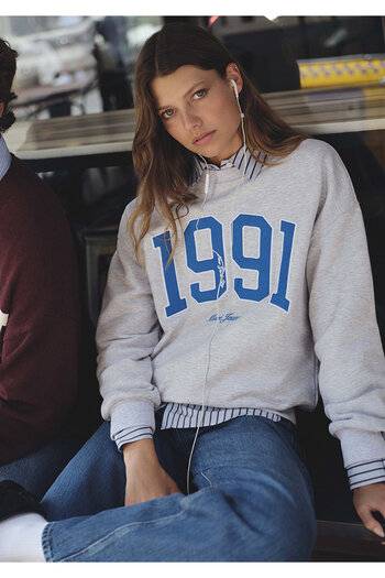 Mavi 1991 Printed Gray Sweatshirt 1S10361-87033