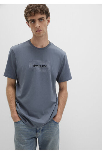 Mavi Black Printed Navy Blue T-Shirt Regular Fit / Regular Cut 0613042-80776