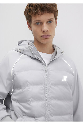 Mavi Pro Logo Reflector Detailed Gray Jacket 0110559-70075
