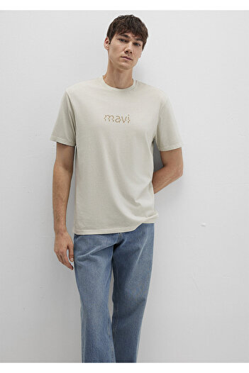 Mavi Printed Beige T-Shirt Loose Fit / Loose Relaxed Fit 0612933-70134