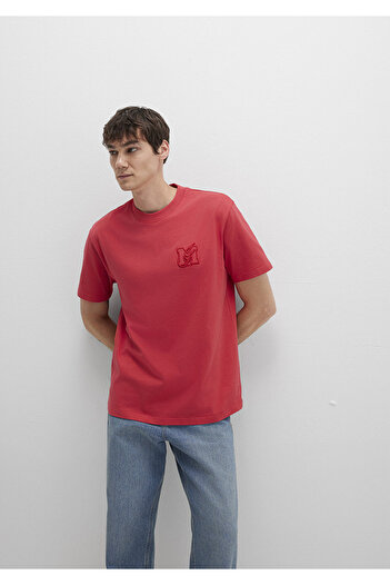 Mavi Mj Printed Red T-Shirt Loose Fit / Loose Relaxed Fit 0612885-71079